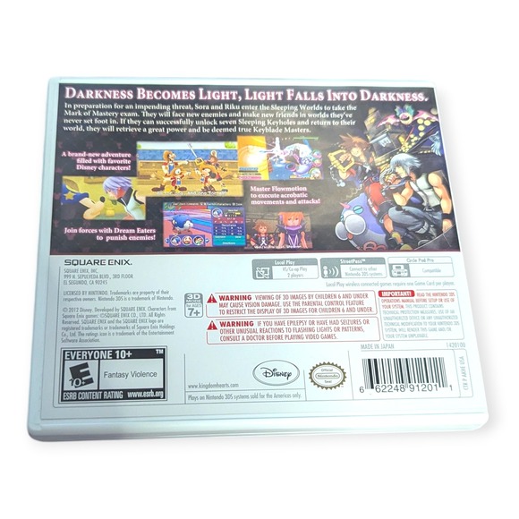 Kingdom Hearts 3D Dream Drop Distance Nintendo 3DS Game with Case and Manuals - Picture 3 of 11